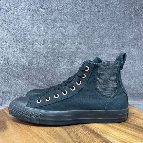 Converse Women's 10 Chuck Taylor All Star Black Copper Chelsee Hi Sneakers Shoes - Picture 3 of 8